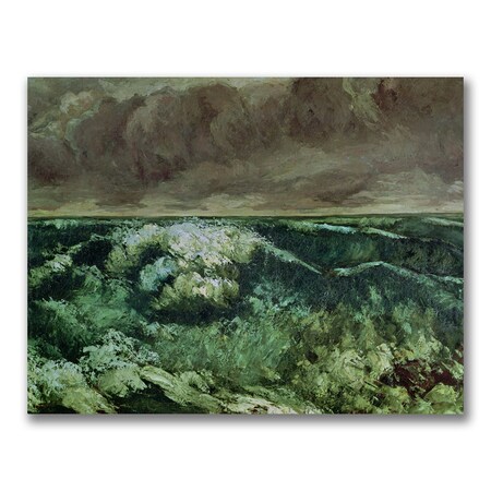 Trademark Fine Art Gustave Courbet 'the Wave after 1870' Canvas Art, 35x47 BL0791-C3547GG